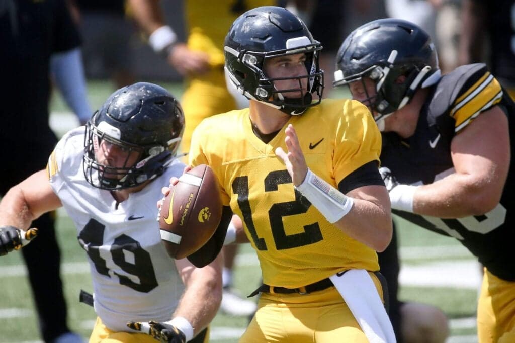 Iowa's once-solved quarterback situation is now a competition and perhaps a controversy