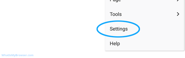 The settings menu item.
