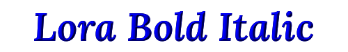 Lora Bold Italic 