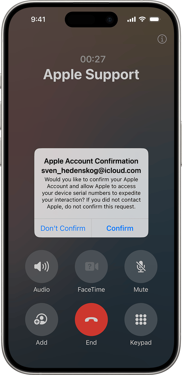 Tap the notification to confirm your Apple Account