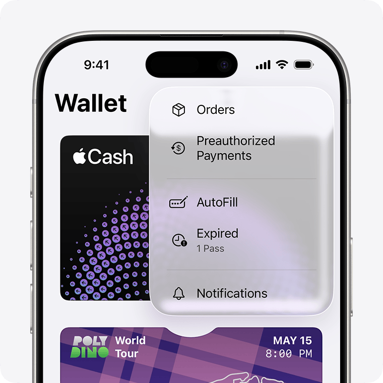 An option to view an expired pass in the Wallet app.