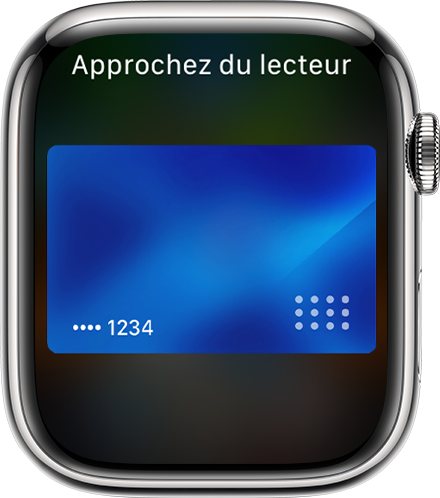 Apple Watch affichant un paiement effectué avec Apple Pay.
