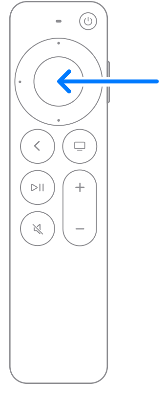 Touch povrch diaľkového ovládača Apple TV Remote.