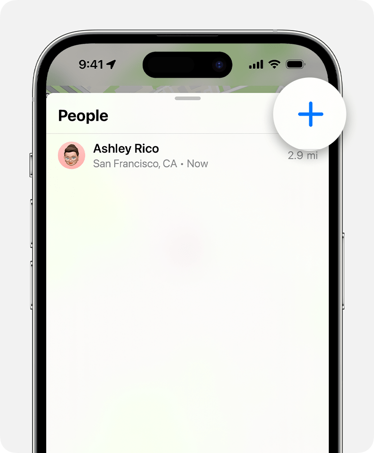 Share your location with a friend in Find My on iPhone