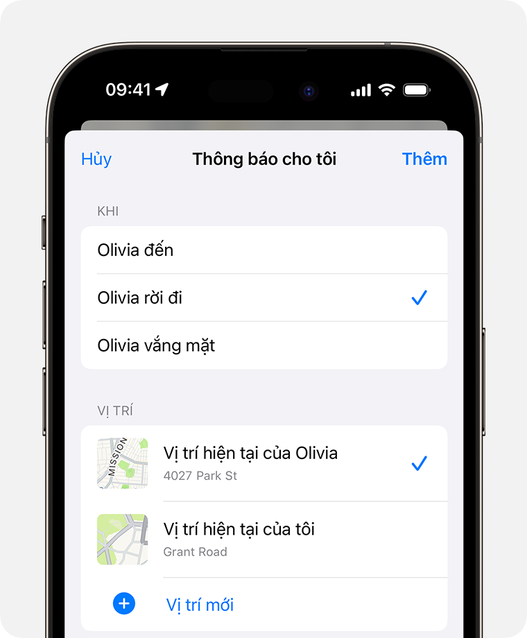 Tạo thông báo dựa trên vị trí cho bạn bè trên iPhone