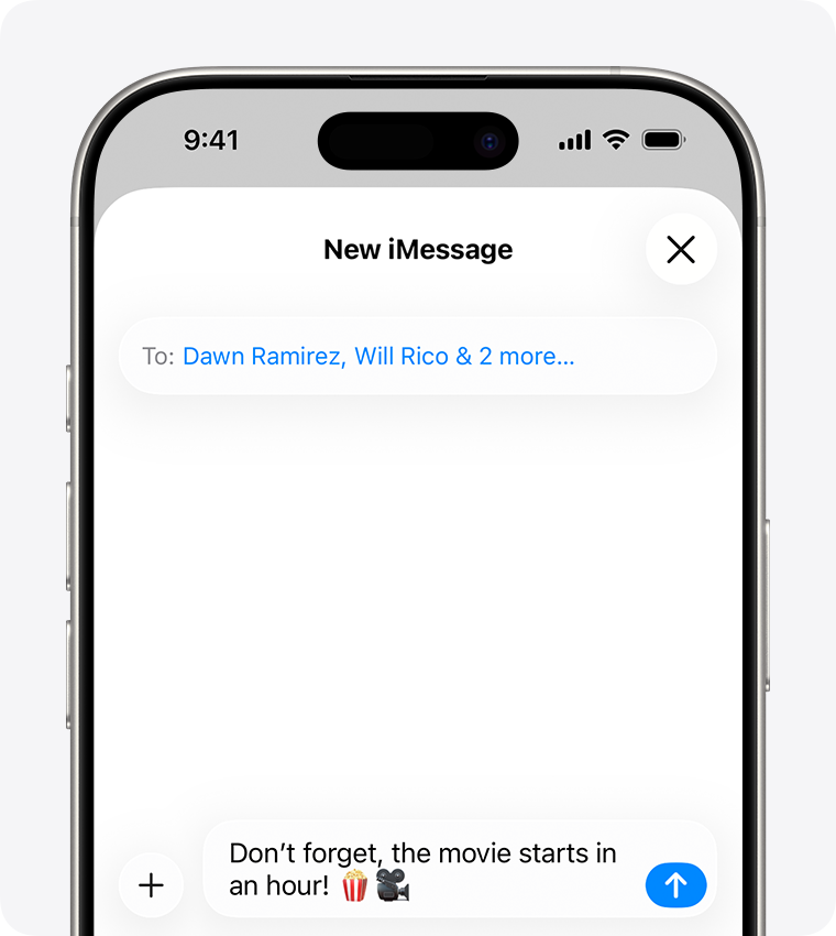 To start a group message on your iPhone, tap the Compose button in Messages then add multiple names.