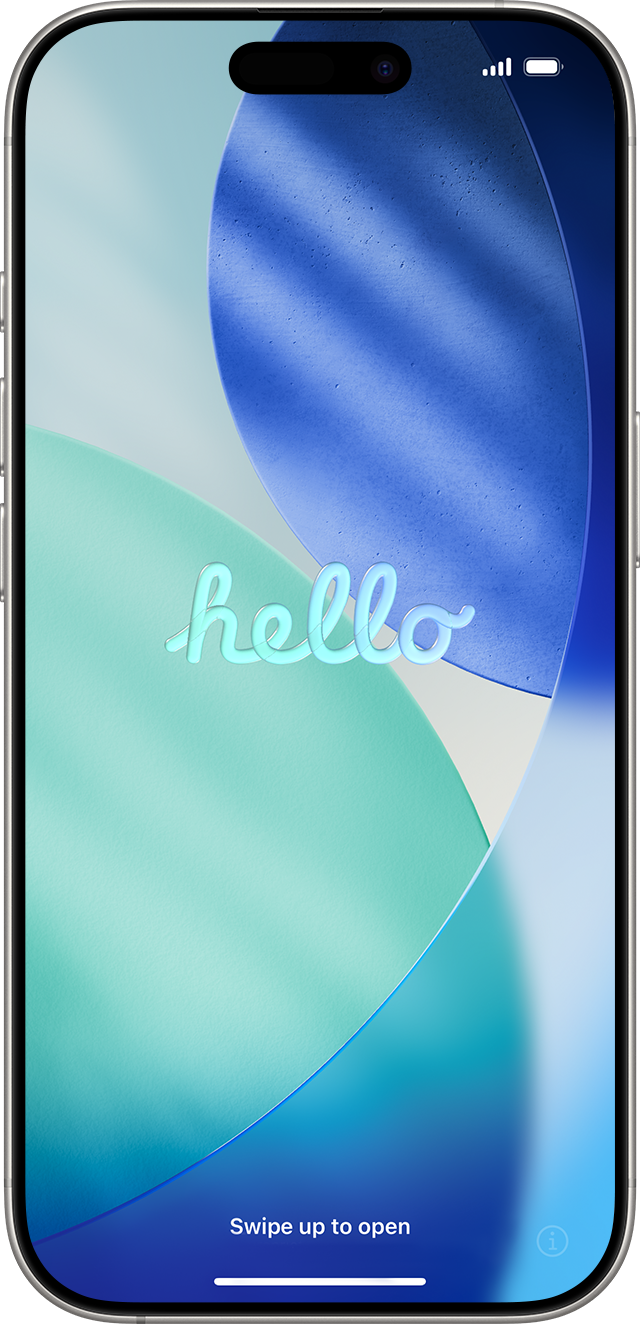 The Hello screen in iOS 26.