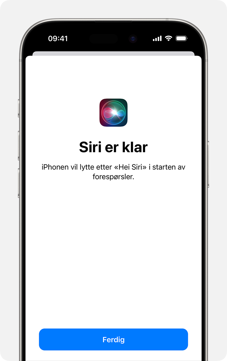 Skjermen Siri er klar i mørk modus