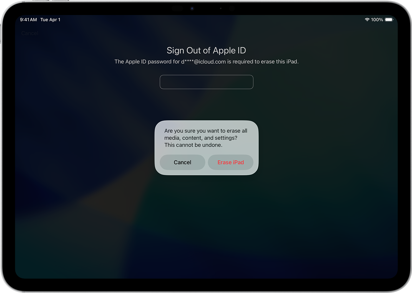 To reset your iPad when you forget your passcode, you need to erase the media, content, and settings as part of the process.