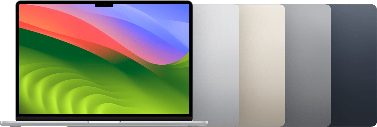 Face avant du MacBook Air (13 pouces, M3, 2024).