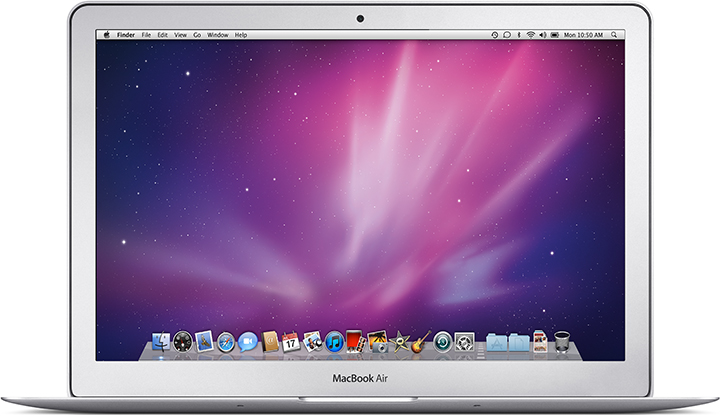 Parte frontal de la MacBook Air (13 pulgadas, finales del 2010).