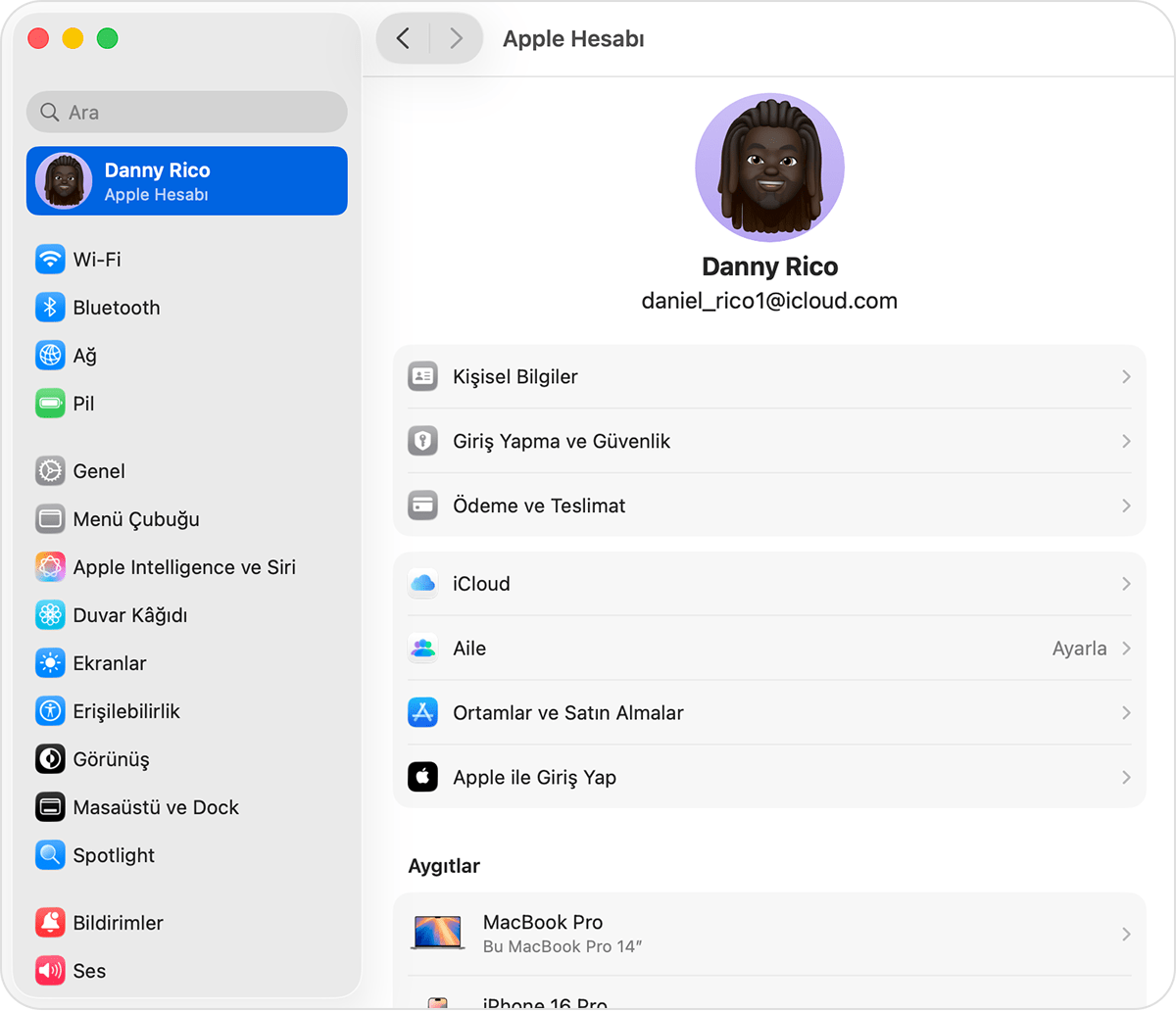 Aile Paylaşımı'nı ayarlama adımlarını gösteren macOS ekranı.