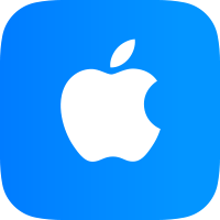 Logo Apple màu xanh dương