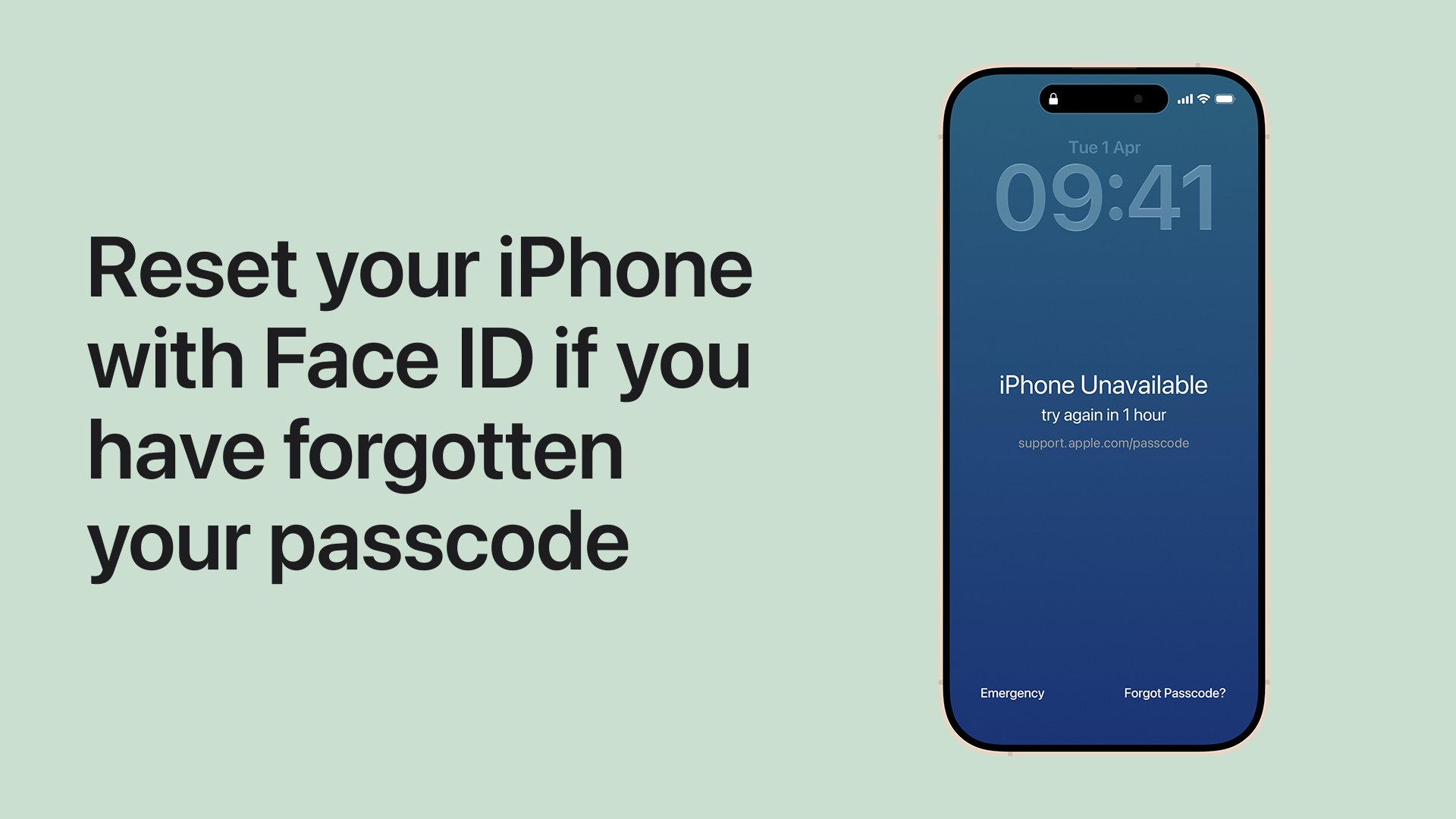 Play the video to find out how to reset your iPhone with Face ID