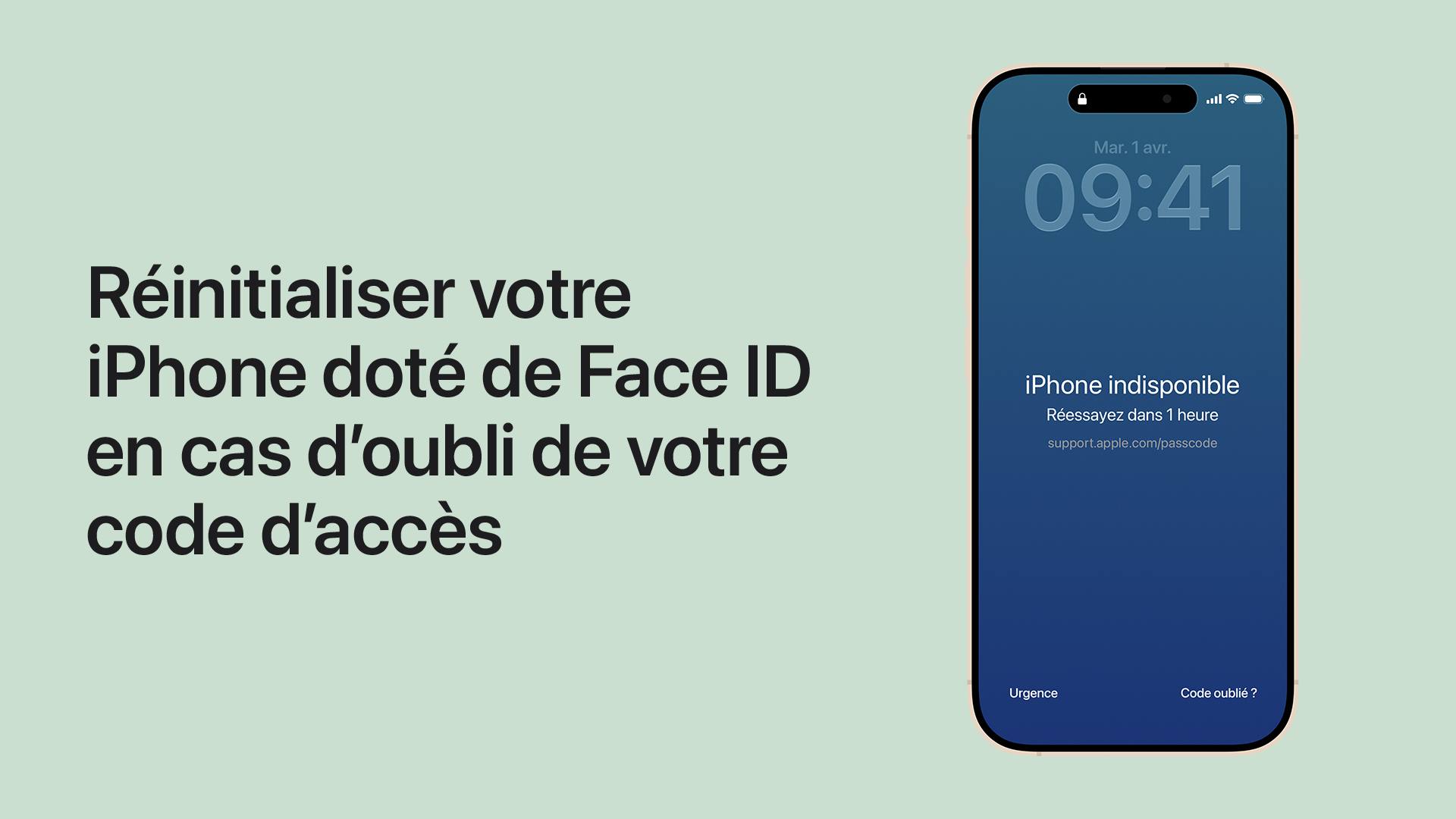 Lancez la lecture de la vidéo pour apprendre comment réinitialiser votre iPhone avec Face ID