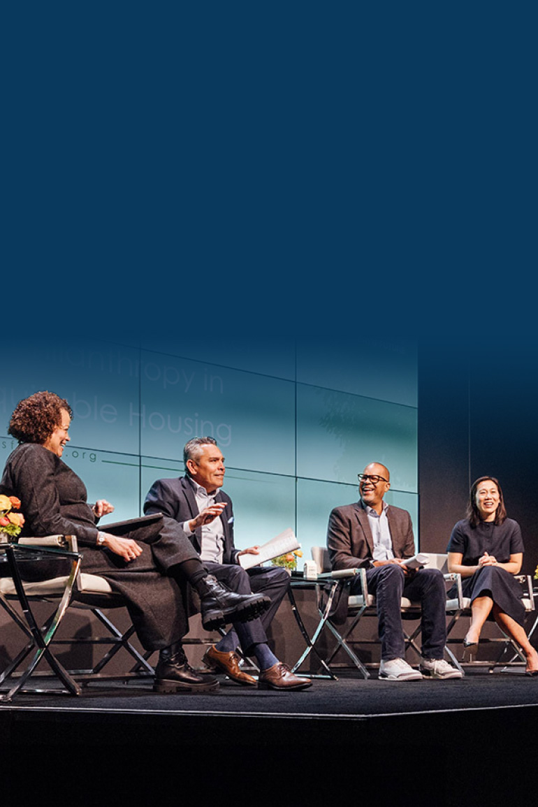 Panel of community leaders and housing advocates celebrating five years of the Partnership for the Bay's Future