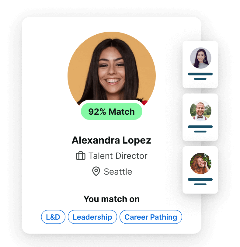 Easily match participants with our mentor matching algorithm