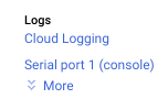 Logs serial port 1.