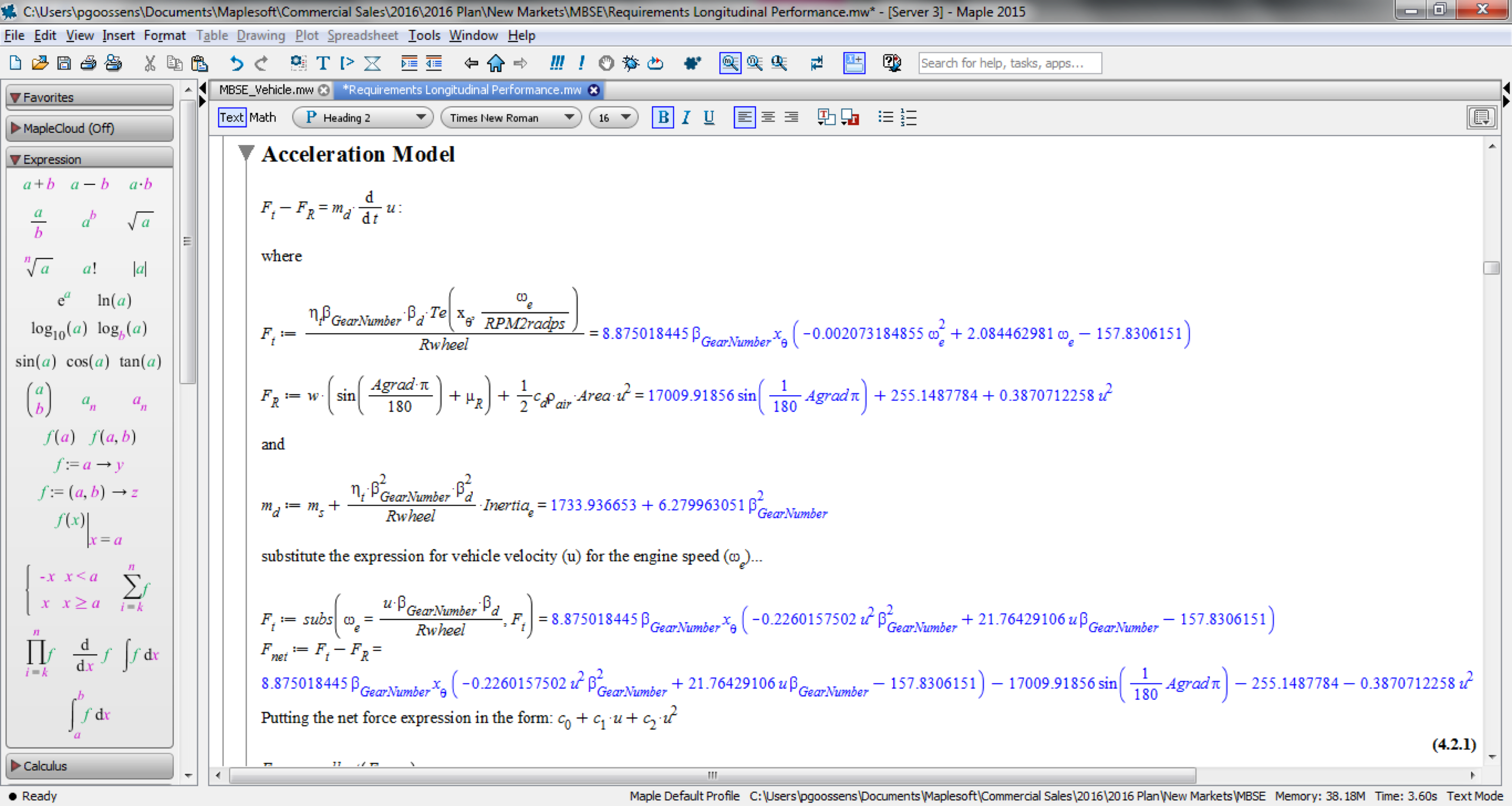 MBSE executable requirements can be imported into Maple