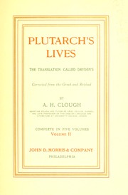 Cover of: Plutarch's Lives: the translation called Dryden's