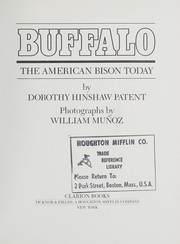 Cover of: Buffalo: the American bison today