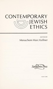 Cover of: Contemporary Jewish ethics