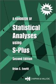 Cover of: A handbook of statistical analyses using S-PLUS