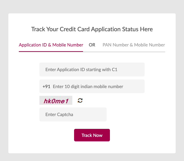 Axis Bank Credit Card Application Status