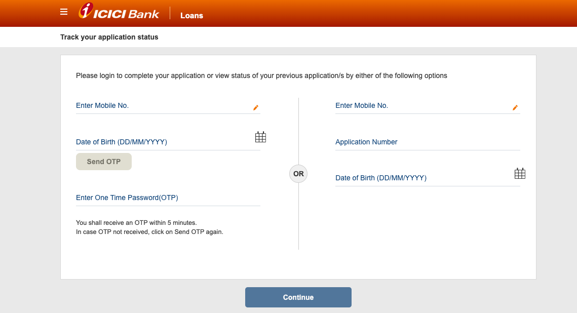 ICICI Bank Credit Card Application Status