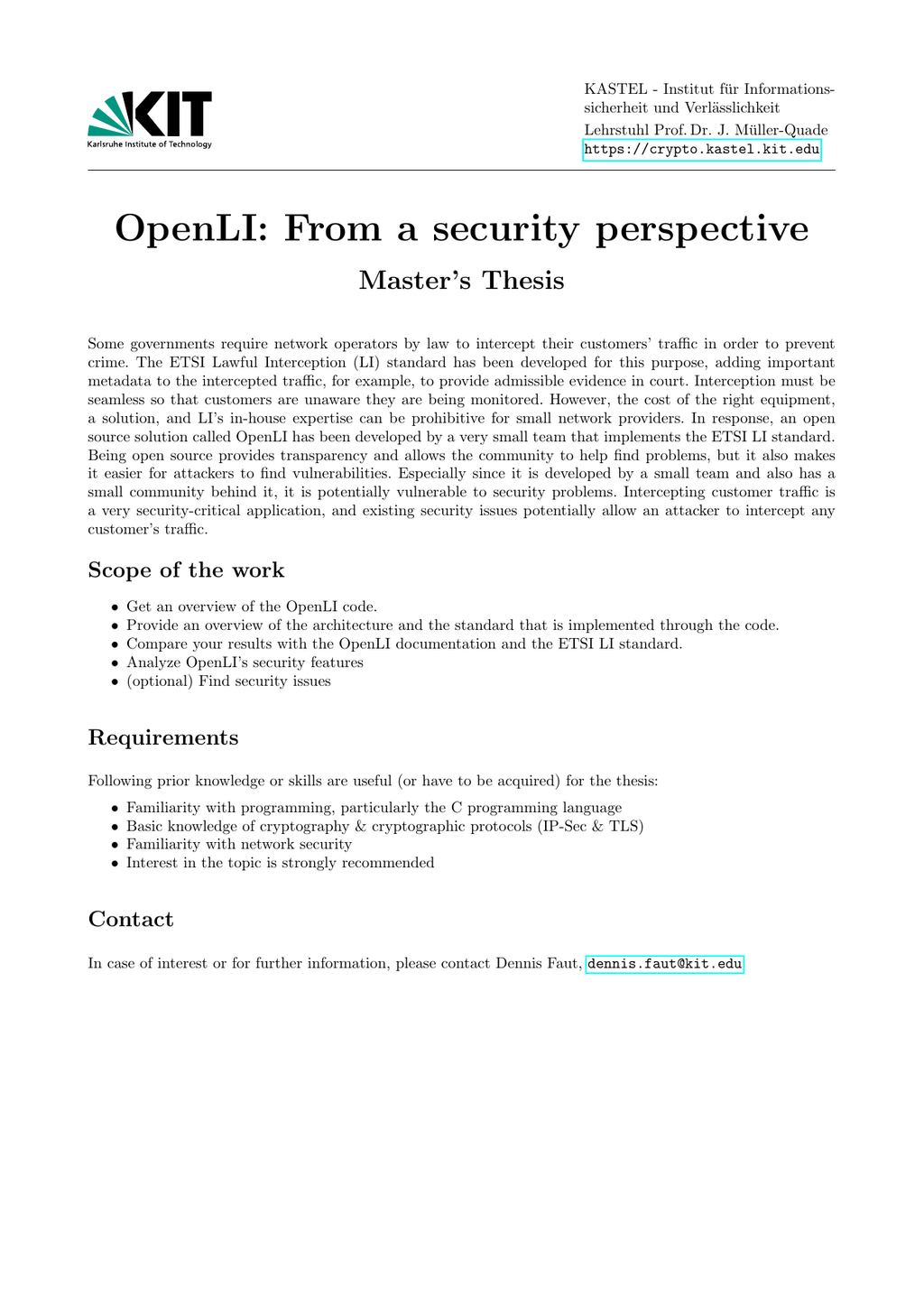 [MA] OpenLI: From a security perspective