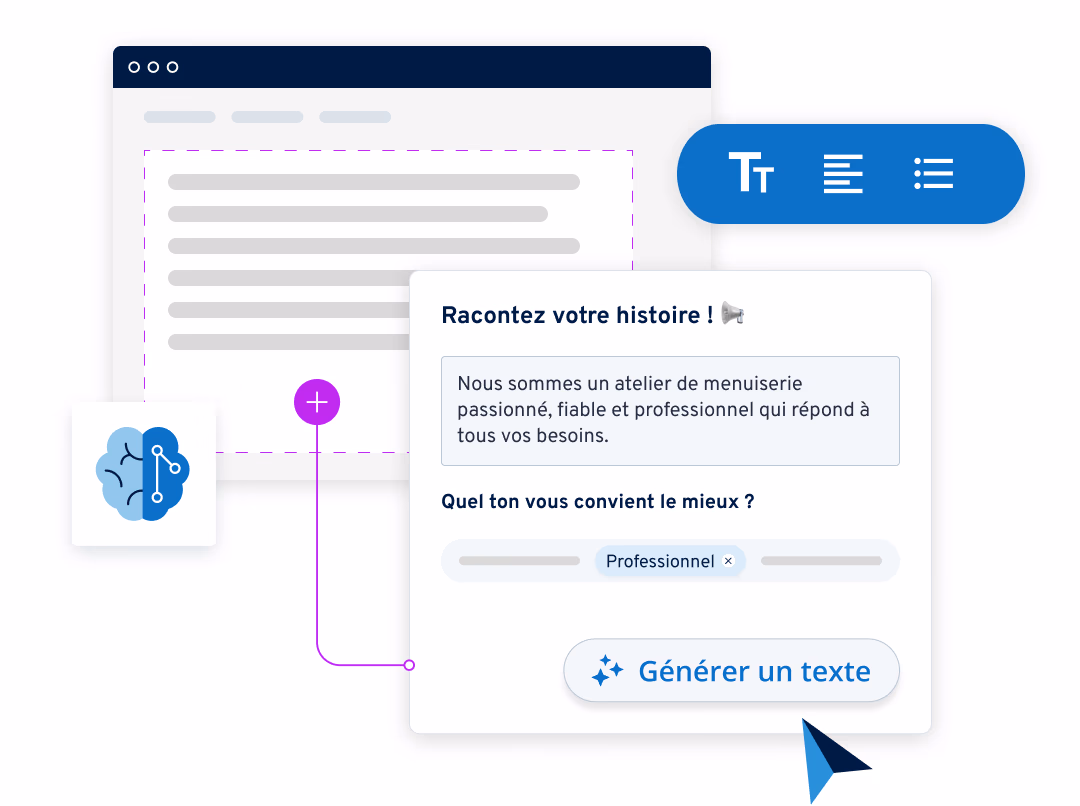 Générateur de texte par IA et optimisation