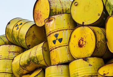 Radioactive waste barrels