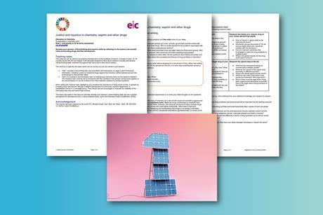 An image showing the pages available in the downloads with solar panels in the shape of a 1 in the foreground. 