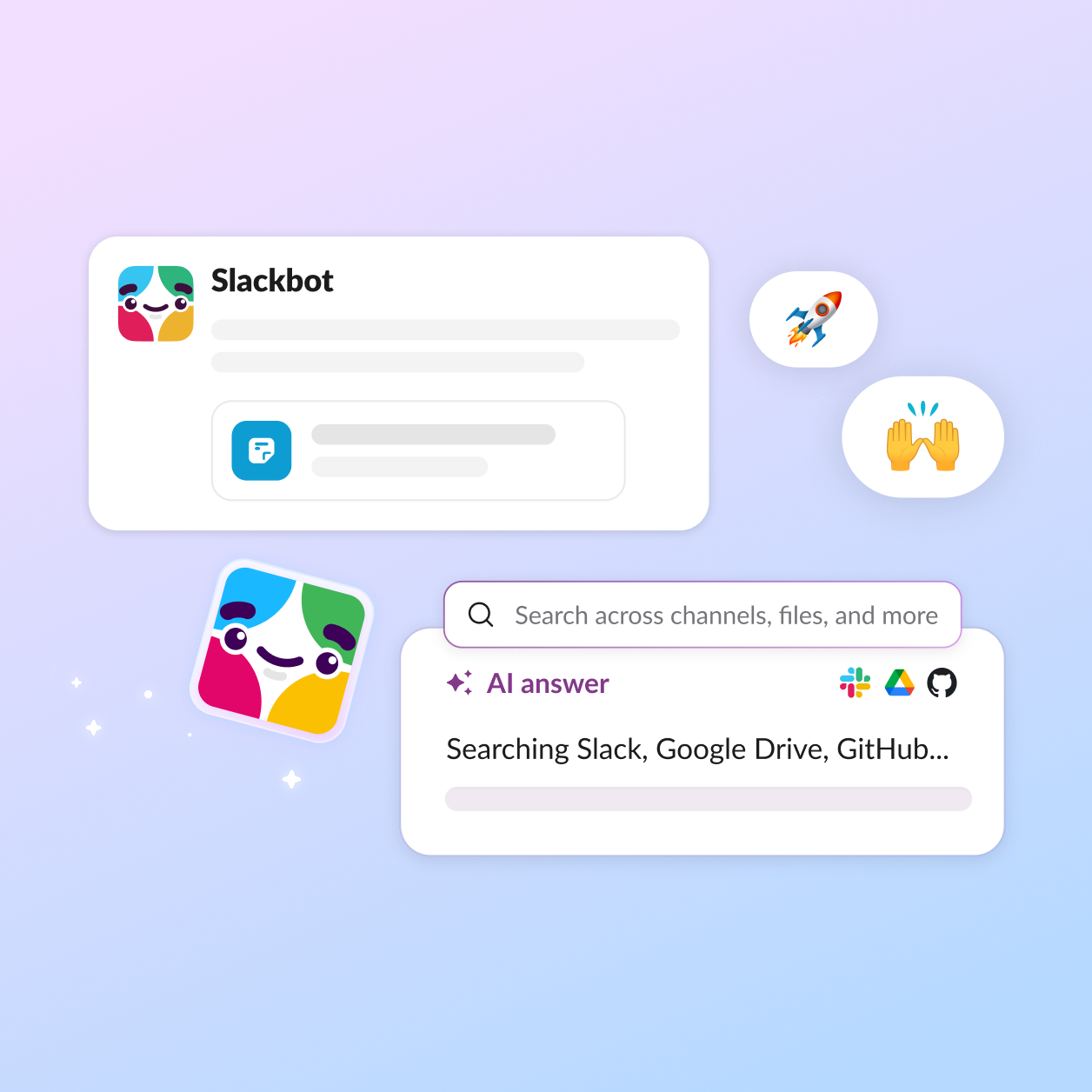 UI of Slack AI providing instant answers and assistance