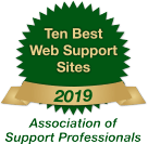 Ten Best Web Support Sites 2019 Badge