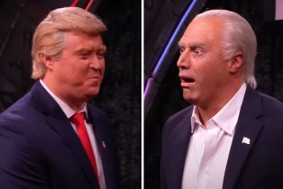 Shane Gillis impersonating Donald Trump and Adam Ray impersonating Joe Biden on 'Kill Tony'