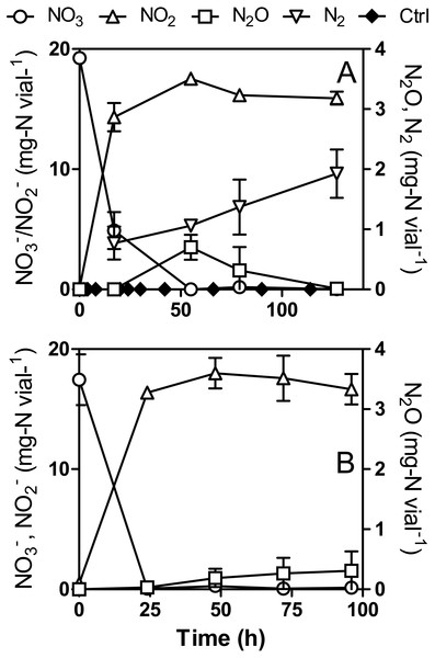 N2O production by Methylophaga nitratireducenticrescens JAM1.