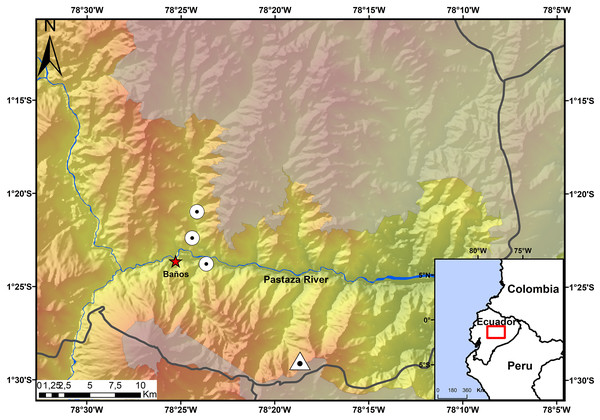 Map showing the four known localities of distribution of Noblella naturetrekii sp. n.