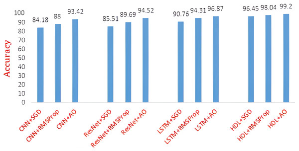 Performance comparison of different architectures with different optimizers.