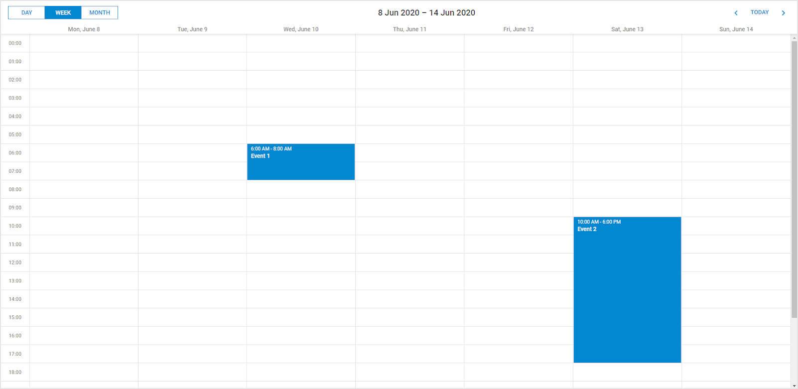 Basic React Scheduler