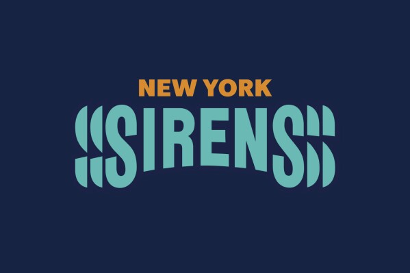 This image released by the PWHL shows the new logo for the New York Sirens hockey team on Monday, Sept. 9, 2024. (PWHL via AP)