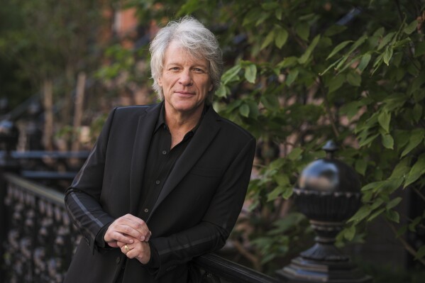 FILE - Jon Bon Jovi poses for a portrait in New York, Sept. 23, 2020, to promote his new album "2020". (Photo by Drew Gurian/Invision/AP, File)