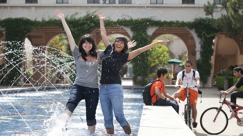 students in fountain