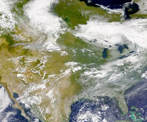 Smoke over North America