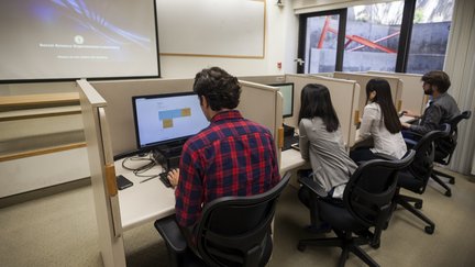 students working in the SSEL lab