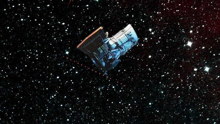 Artist's concept of the NEOWISE spacecraft in space.