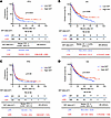 Survival outcomes after ICI in EC stratified by VAT and SAT area.