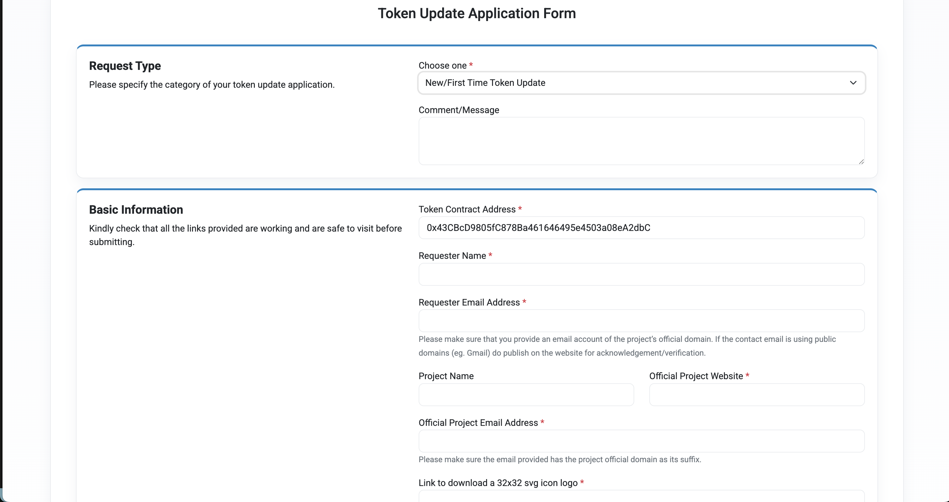 Berascan Basic Information Form