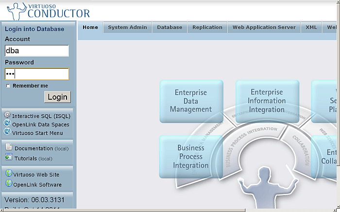 Virtuoso Conductor - Login Form