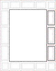 right-top, right-middle, and right-bottom page-margin boxes in the page box's right margin